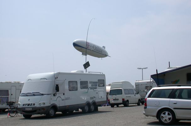 Zeppelin above Campground