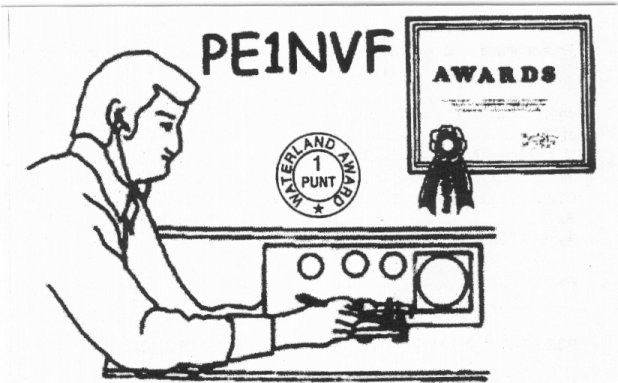 My QSL card as PE1NVF from QTH Purmerend